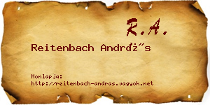 Reitenbach András névjegykártya